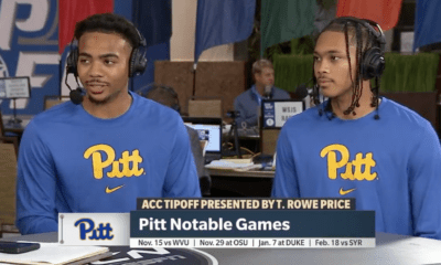 Pitt guard Ishmael Leggett shouted out the Oakland Zoo, Pitt's student section fans, in an interview on ACC Network.